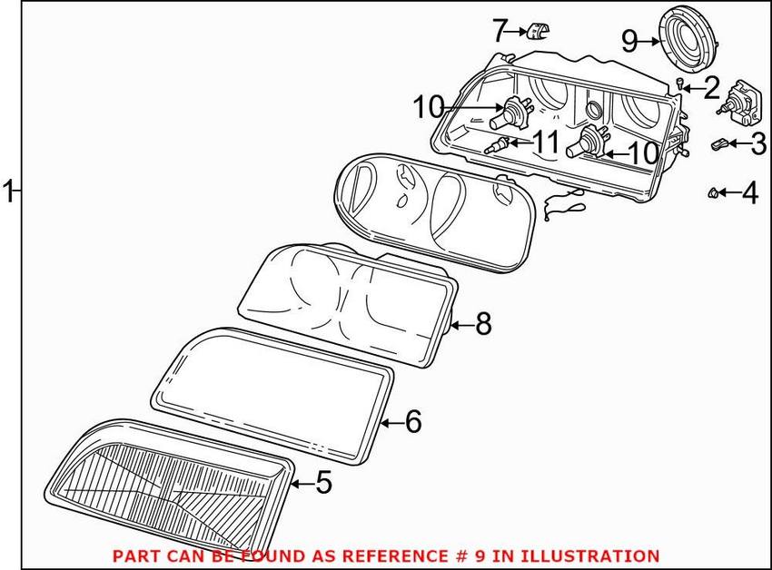 Volvo Headlight Bulb Cover 30864591